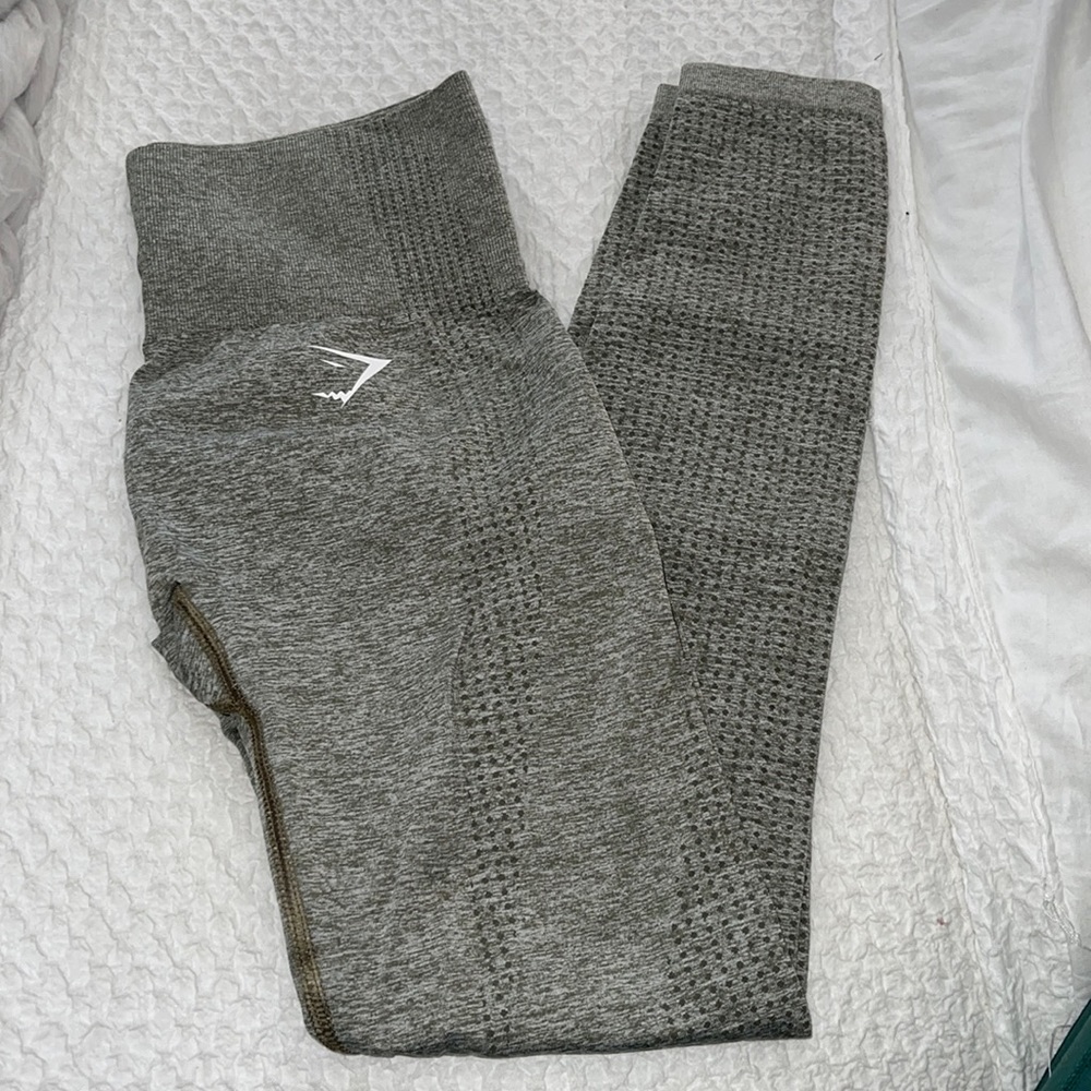 Gymshark Vital Seamless Legging- XS- Khaki Marl